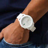 Lacoste 12.12 White Dial White Silicon Strap Watch for Men - 2010974