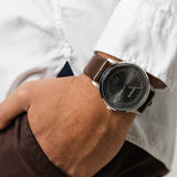 Lacoste Madrid  Grey Dial Brown Leather Strap Watch for Men - 2011033