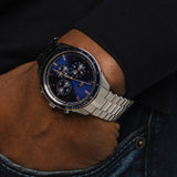 Lacoste Boston Blue Dial Silver Steel Strap Watch for Men - 2011081