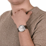 Lacoste Madrid  Grey Dial Brown Leather Strap Watch for Men - 2011033