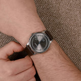 Lacoste Madrid  Grey Dial Brown Leather Strap Watch for Men - 2011033