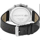 Lacoste Madrid Black Dial Black Leather Strap Watch for Men - 2011064