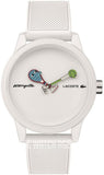 Lacoste Jeremyville White Dial White Silicone Strap Watch for Men - 2011072