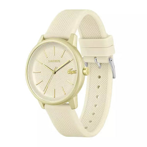 Lacoste 12.12 Beige Dial Beige Silicone Strap Watch for Men - 2011239