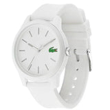 Lacoste 12.12 White Dial White Silicon Strap Watch for Unisex - 2010984