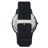 Lacoste 12.12 Black Dial Black Silicon Strap Watch for Men - 2011012