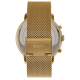 Lacoste Replay Black Dial Gold Steel Strap Watch for Men - 2011195