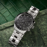 Lacoste Boston Black Dial Silver Steel Strap Watch for Men - 2011079