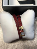 Gucci G Frame White Dial Red Leather Strap Watch For Women - YA128524