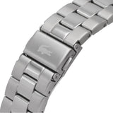 Lacoste Boston Black Dial Silver Steel Strap Watch for Men - 2011079