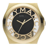 Marc Jacobs Henry Skeleton Black Dial Black Leather Strap Watch for Women - MBM1246