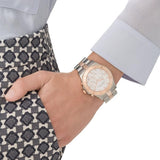Marc Jacobs Blade Chronograph Silver Dial Two Tone Steel Strap Watch for Women - MBM3178