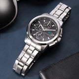 Maserati Successo Solar Edition Black Dial Silver Steel Strap Watch For Men - R8873645003