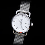 Fossil Commuter White Dial Silver Steel Strap Watch for Women - ES4331