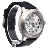 Emporio Armani Sportivo Chronograph Silver Dial Black Leather Strap Watch For Men - AR6054