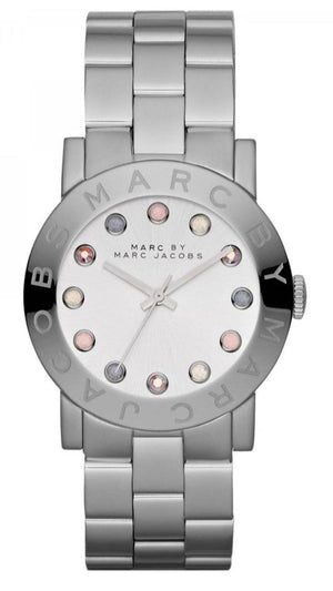 Marc Jacobs Amy Dexter Silver Dial Silver Steel Strap Watch for Women - MBM3214