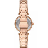 Michael Kors Laney Silver Dial Rose Gold Steel Strap Watch for Women - MK4893