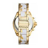Michael Kors Wren Chronograph Diamonds Gold Dial Two Tone Steel Strap Watch for Women - MK6157