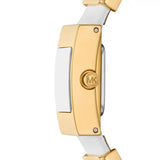 Michael Kors Darrington Silver Dial Two Tone Leather Strap Watch for Women - MK4899