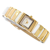 Michael Kors Darrington Silver Dial Two Tone Leather Strap Watch for Women - MK4899