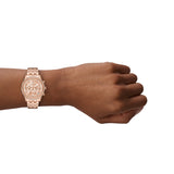 Michael Kors Bryant Rose Gold Dial Rose Gold Steel Strap Watch for Women - MK7531