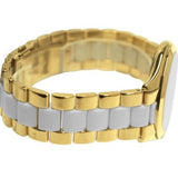 Michael Kors Slim Runway Quartz White Dial Two Tone Steel Strap Watch For Women - MK4295