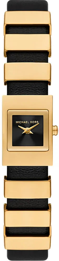 Michael Kors Darrington Black Dial Two Tone Leather Strap Watch for Women - MK4887