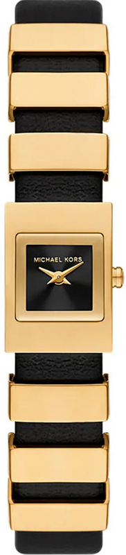 Michael Kors Darrington Black Dial Two Tone Leather Strap Watch for Women - MK4887