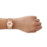 Michael Kors Bryant Rose Gold Dial Rose Gold Steel Strap Watch for Women - MK7541