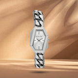 Michael Kors Suri Silver Dial Silver Steel Strap Watch for Women - MK4879