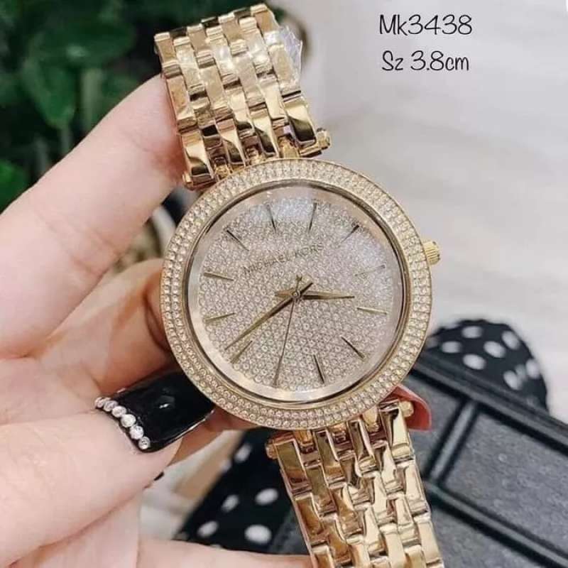 Michael Kors Darci Gold Dial Gold Steel Strap Watch for Women - MK3438