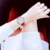 Michael Kors Pilot White Dial Rose Red Silicone Strap Watch for Women - MKO1005