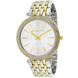 Michael Kors Darci Silver Dial Two Tone Steel Strap Watch for Women - MK3215