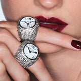 Michael Kors Rylee Silver Dial Silver Steel Strap Ring Watch for Women - MK4848