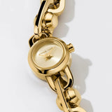 Michael Kors Astor Link Gold Dial Gold Steel Strap Watch for Women - MK4871