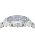 Michael Kors Panorama Green Dial Silver Steel Strap Watch for Men - MK9196