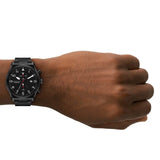 Michael Kors Panorama Black Dial Black Steel Strap Watch for Men - MK9198