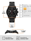 Michael Kors Panorama Black Dial Black Steel Strap Watch for Men - MK9198
