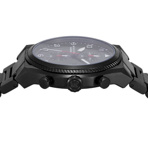 Michael Kors Panorama Black Dial Black Steel Strap Watch for Men - MK9198