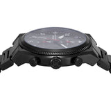Michael Kors Panorama Black Dial Black Steel Strap Watch for Men - MK9198
