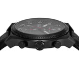 Michael Kors Panorama Black Dail Black Leather Strap Watch for Men - MK9201