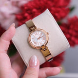 Michael Kors Laney Silver Dial Rose Gold Steel Strap Watch for Women - MKO1111