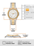 Michael Kors Callum White Dial Two Tone Steel Strap Watch for Men - MKO1181