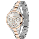 Hugo Boss Hera White Dial Two Tone Steel Strap Watch for Women - 1502564