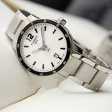 Tissot Quickster White Dial Silver Stainless Steel Strap Watch for Men- T095.410.11.037.00