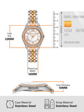 Michael Kors Harlowe Three-Hand Mother of Pearl White Dial Tri Tone Steel Strap Watch for Women - MK4846