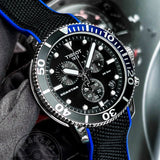Tissot Seastar Black Dial Two Tone Fabric Strap Watch for Men - T120.417.17.051.03