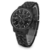 Tissot PRC 200 Chronograph Black Dial Black Steel Strap Watch For Men - T114.417.33.057.00