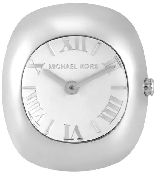 Michael Kors Rylee Silver Dial Silver Steel Strap Ring Watch for Women - MK4873