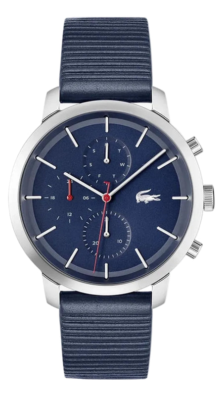 Lacoste Replay Blue Dial Blue Leather Strap Watch for Men - 2011176